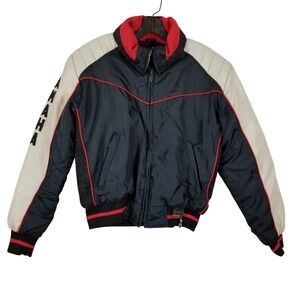 Vintage Maxim Wear Yamaha Racing Jacket Mens Medium Black Red SMB-89MAX-MS